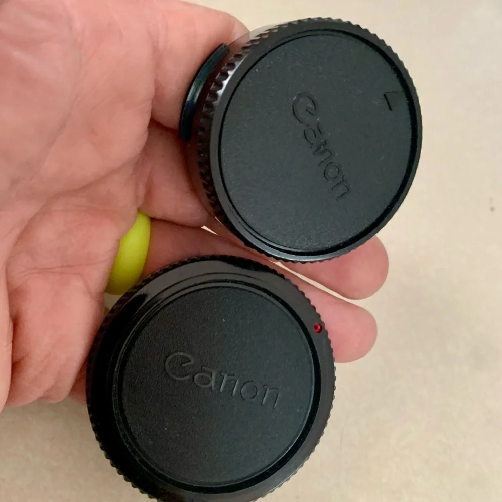 Genuine Front & Rear Lens Caps For Canon FD 24mm F/2.8 Wide Angle MF Lens
